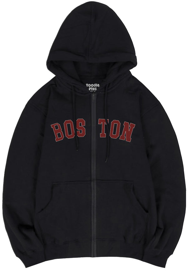 Boston Zipper Plus Size Hoodie