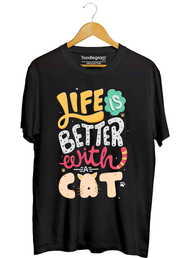 Life better with cat Plus Size T-Shirt