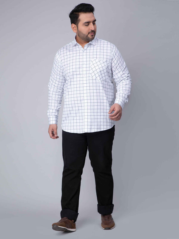 White Check Plus Size Shirt