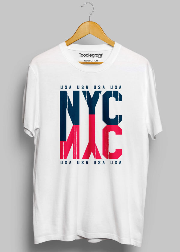 Nyc Pattern Men's T-Shirt - Toodlegram Pvt.Ltd.